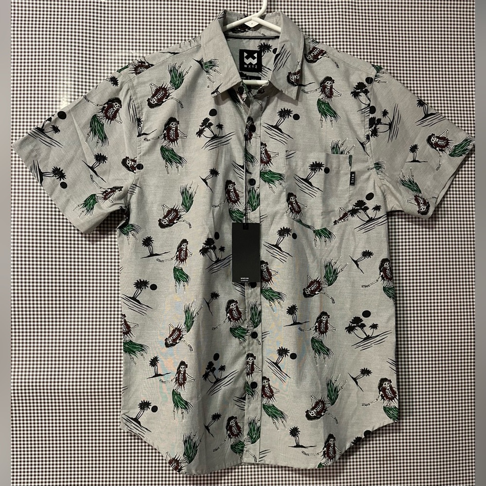 WXYZ Men's Button Up M Medium
Gray Short Sleeve